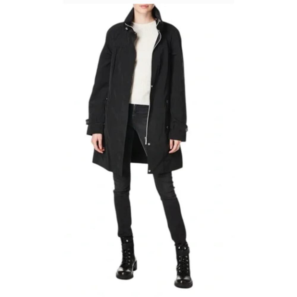 CALVIN KLEIN HOODED PACKABLE ANORAK JACKET WOMENS WATER RESISTANT BLACK SIZE M - Picture 11 of 12